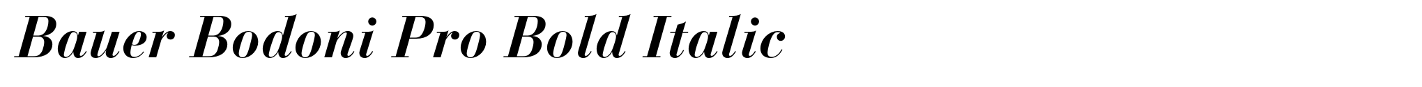 Bauer Bodoni Pro Bold Italic image